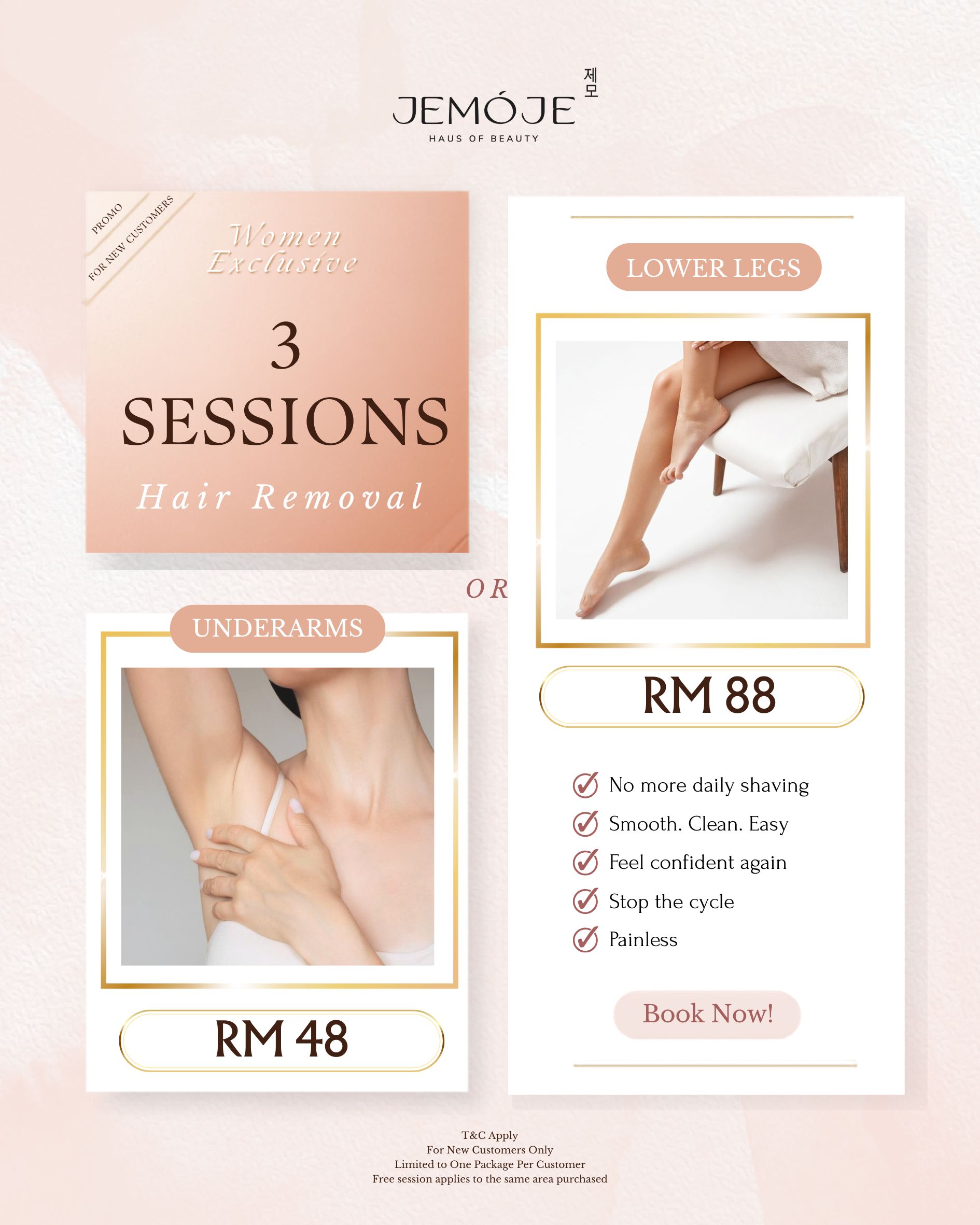 Special Deal for New Customers B1F2: @RM48 or @RM88