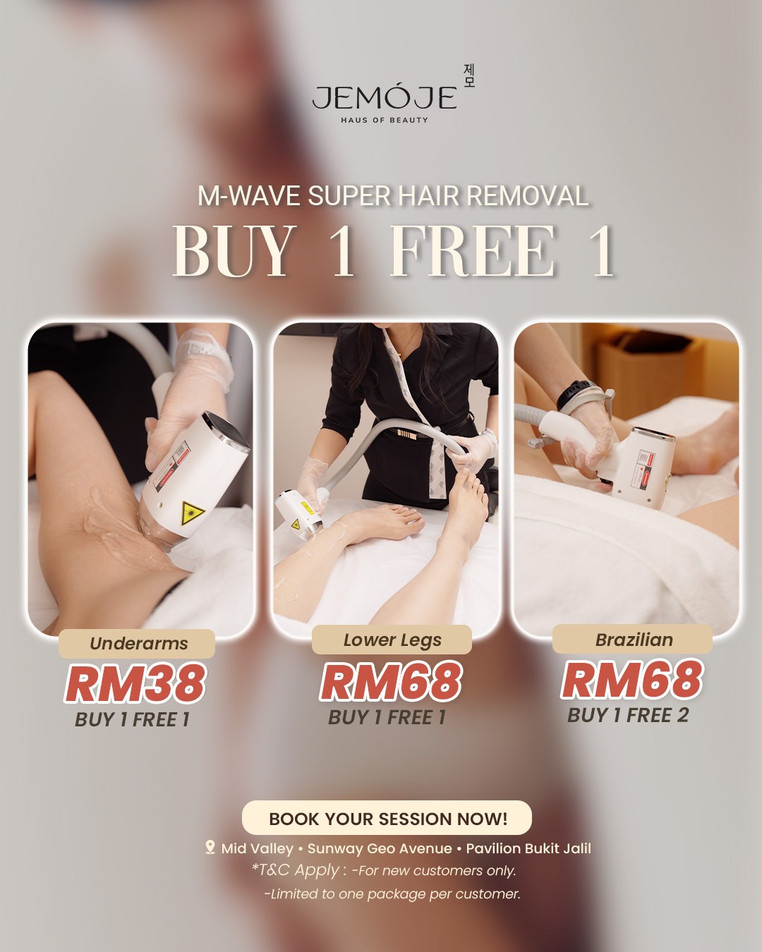 Special Deal for New Customers Hair Removal Promo - B1F1