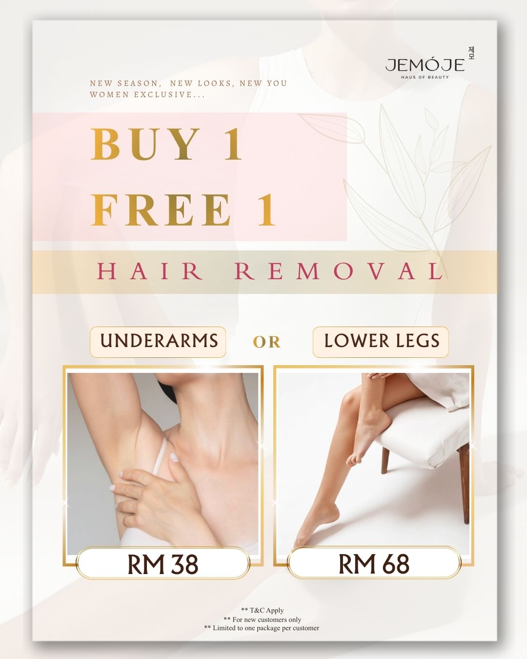 JEMOJE  - Special Deal for New Customers B1F1: @RM38 or @RM68